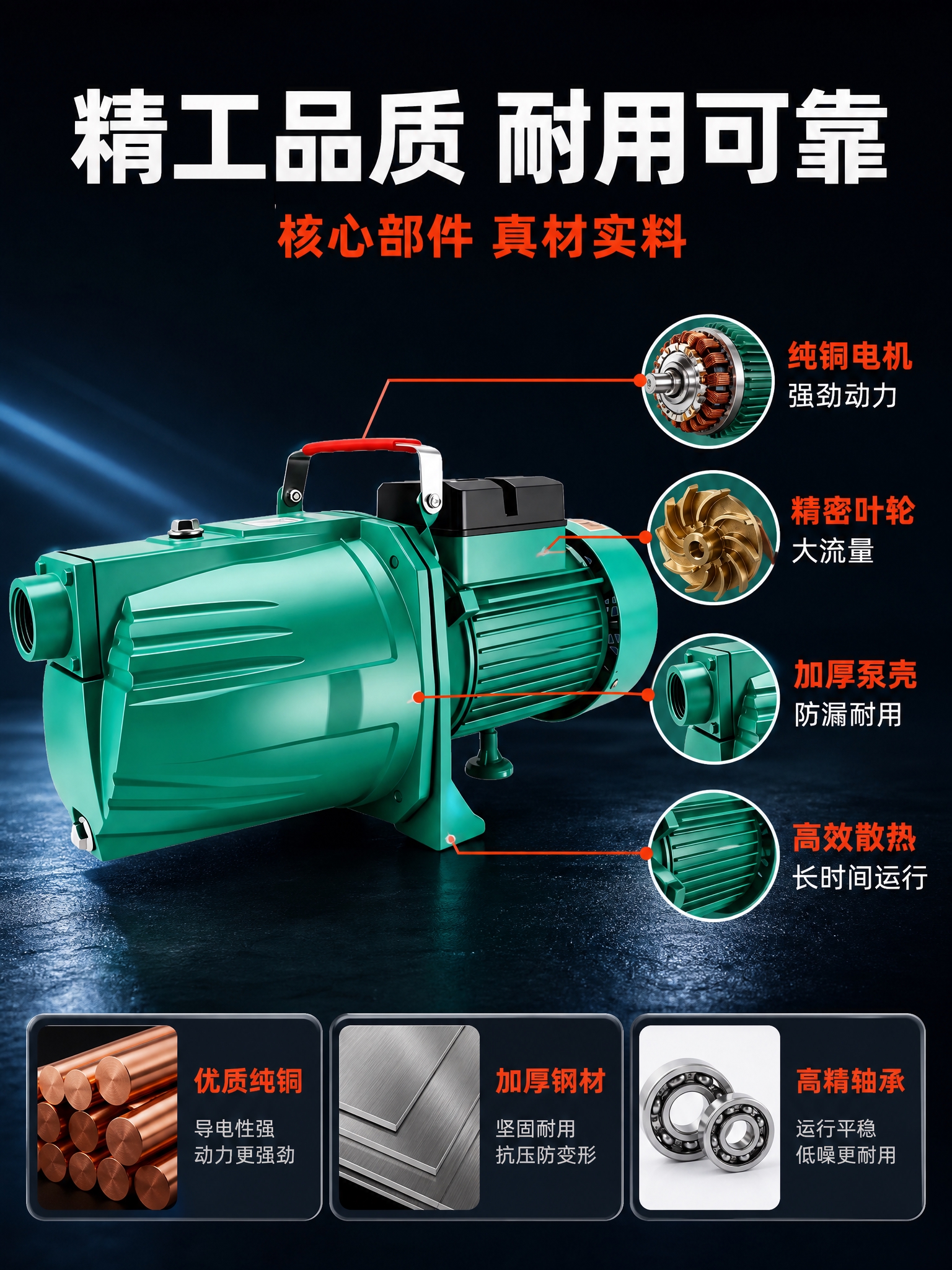 [商品] 使用【图1】绿色自吸喷射泵；保留泵体全部结构、颜色和… - 图片创意预览