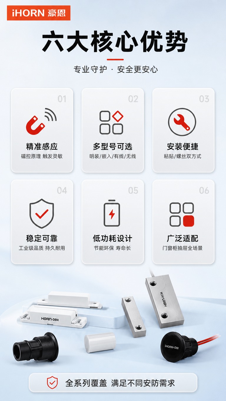 [商品] 使用【图1】门磁系列产品图，选取2-3款代表性门磁作… - 图片创意预览