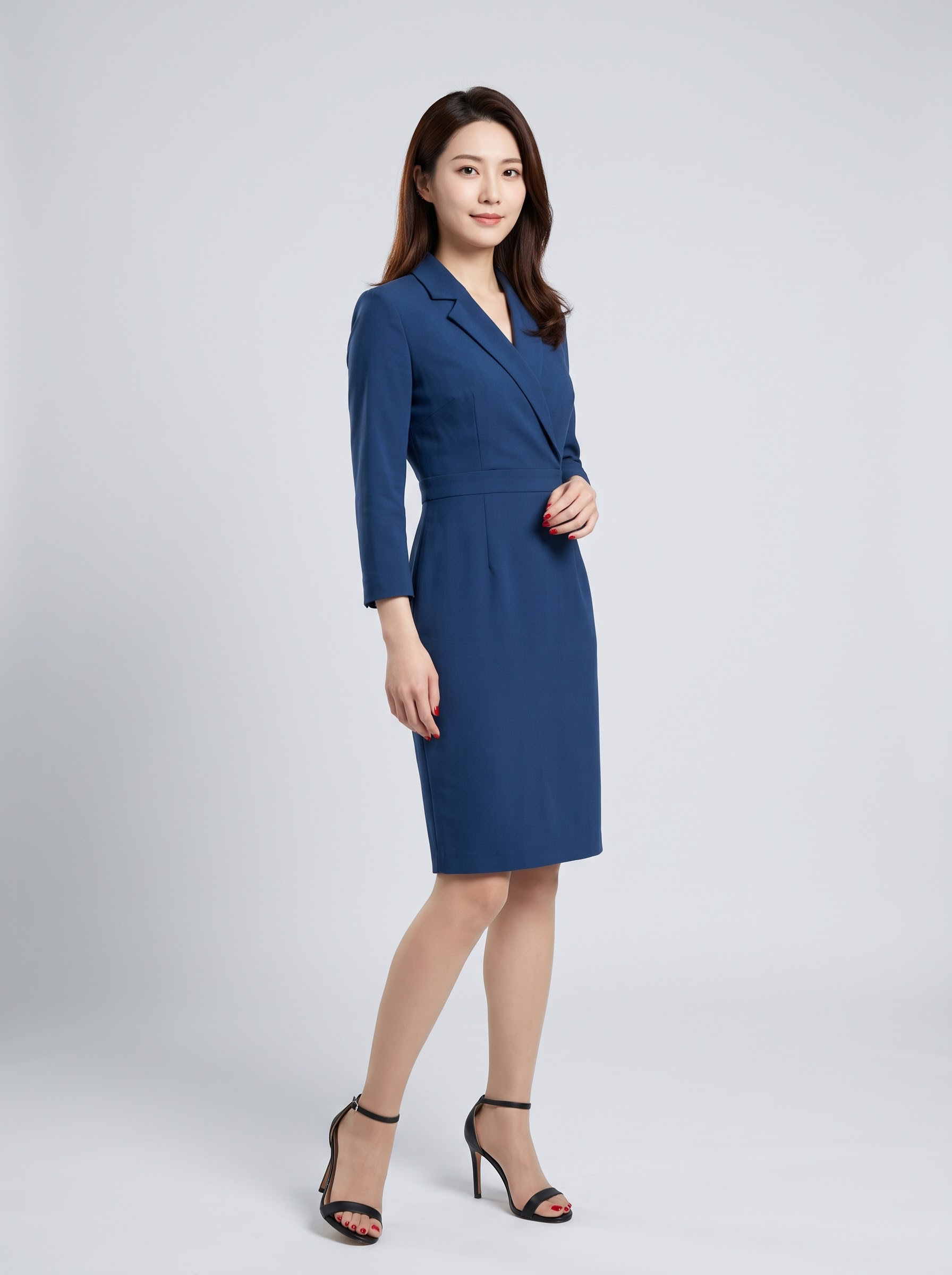 高端商业时尚摄影大片，一位28岁左右的东亚女性模特，身形修长优… - 图片创意预览