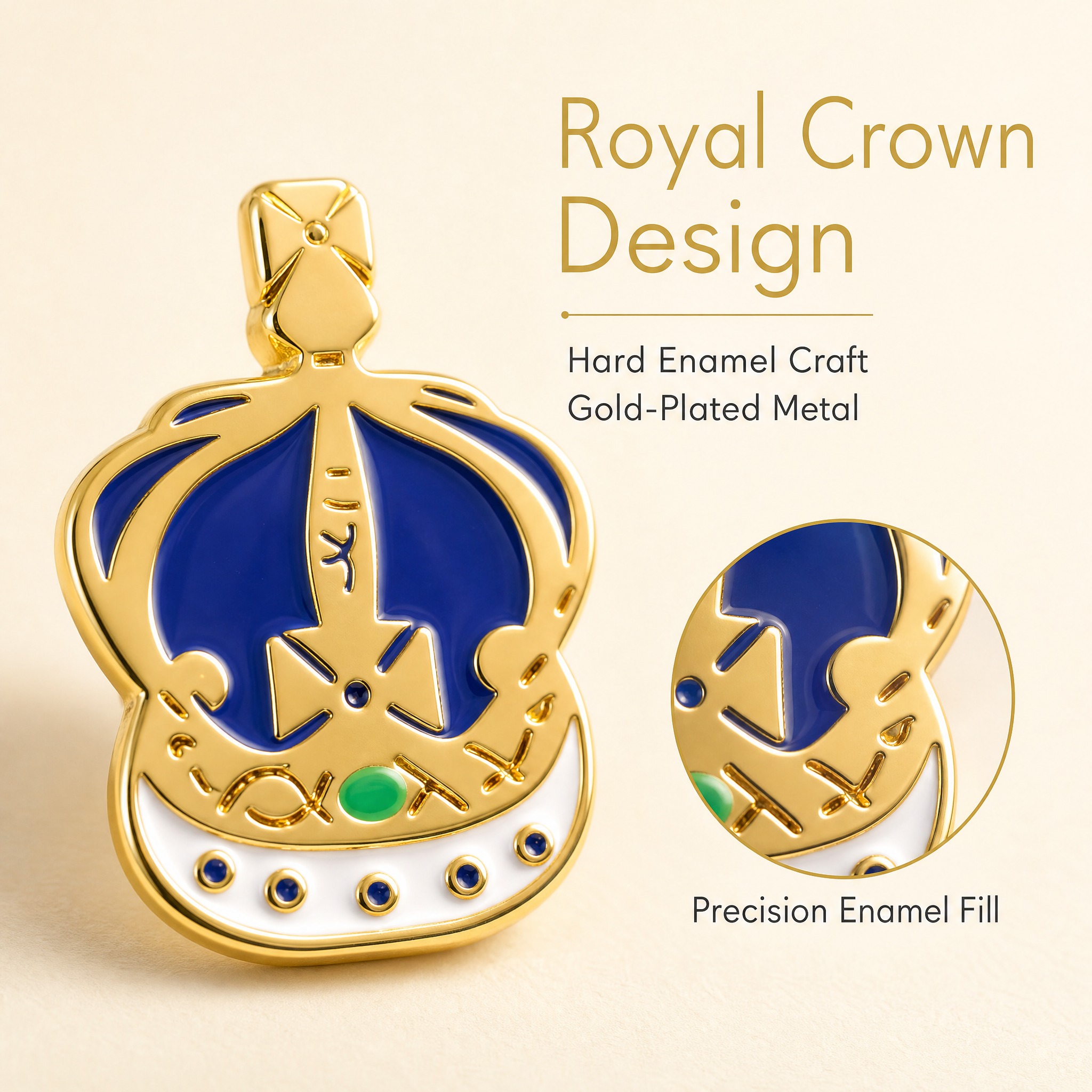 [主图-2] British Crown Enamel Lap… - 图片创意预览