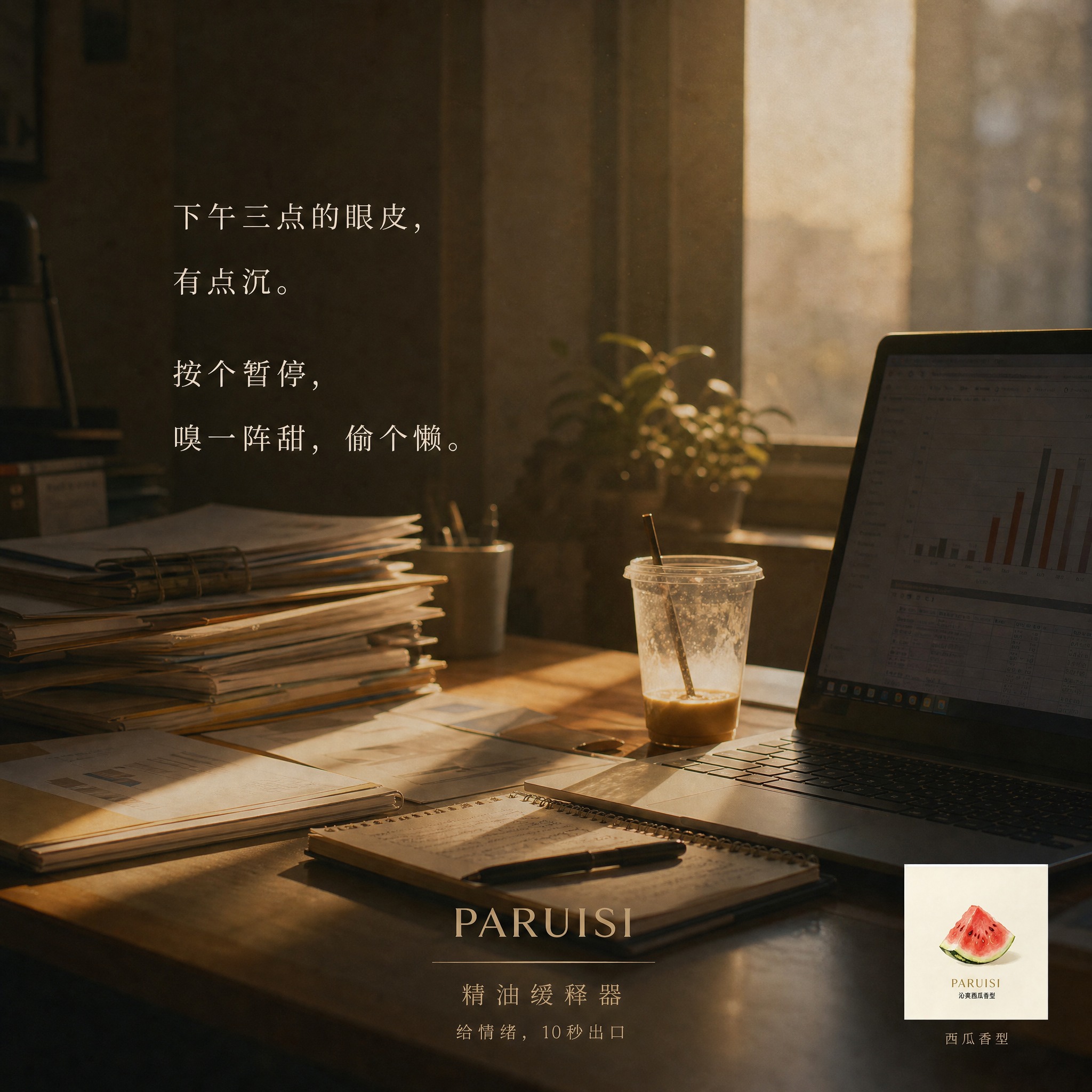 【10秒暂停键 · 下午三点 西瓜】PARUISI精油缓释器… - 图片创意预览