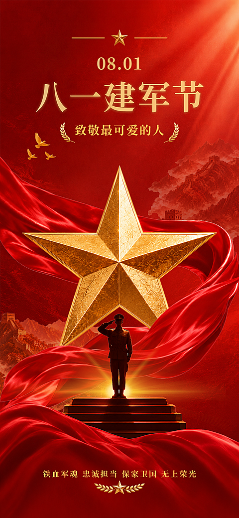 八一建军节海报