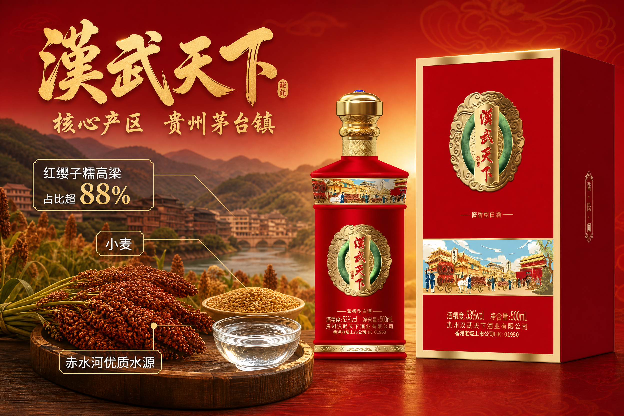 [主图3] 原料与产地溯源图，突出茅台镇核心产区与三大原料。… - 图片创意预览