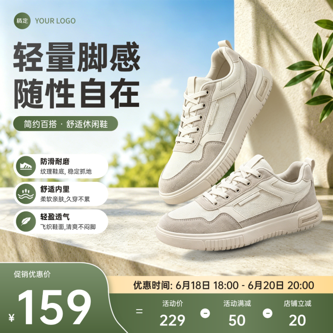 休闲鞋跑步鞋运动鞋服饰箱包电商零售主图预览效果