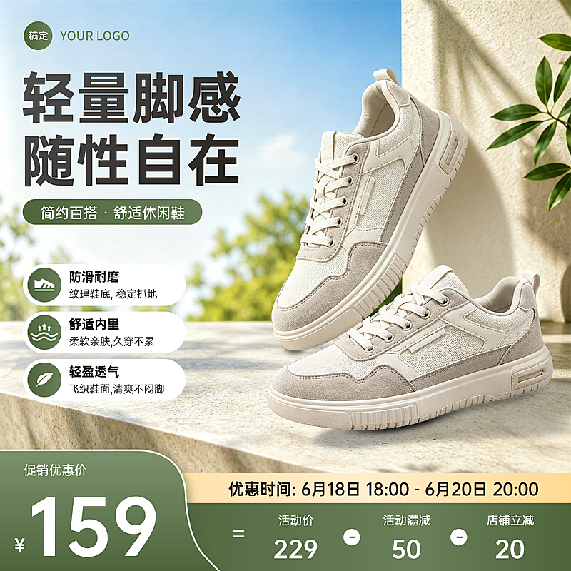 休闲鞋跑步鞋运动鞋服饰箱包电商零售主图