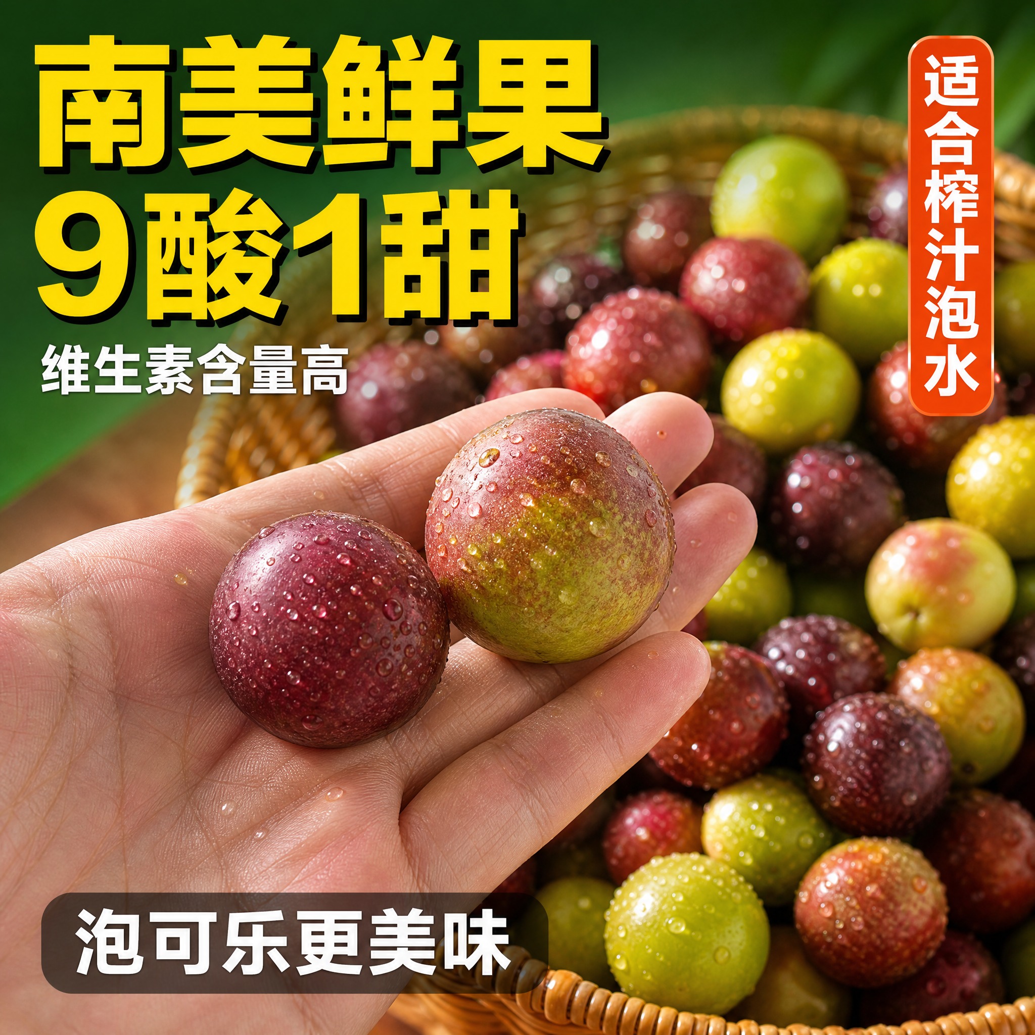 [主图-1] 南美洲培育紫皮鲜果 抖音爆款促销感主图 首图点击… - 图片创意预览