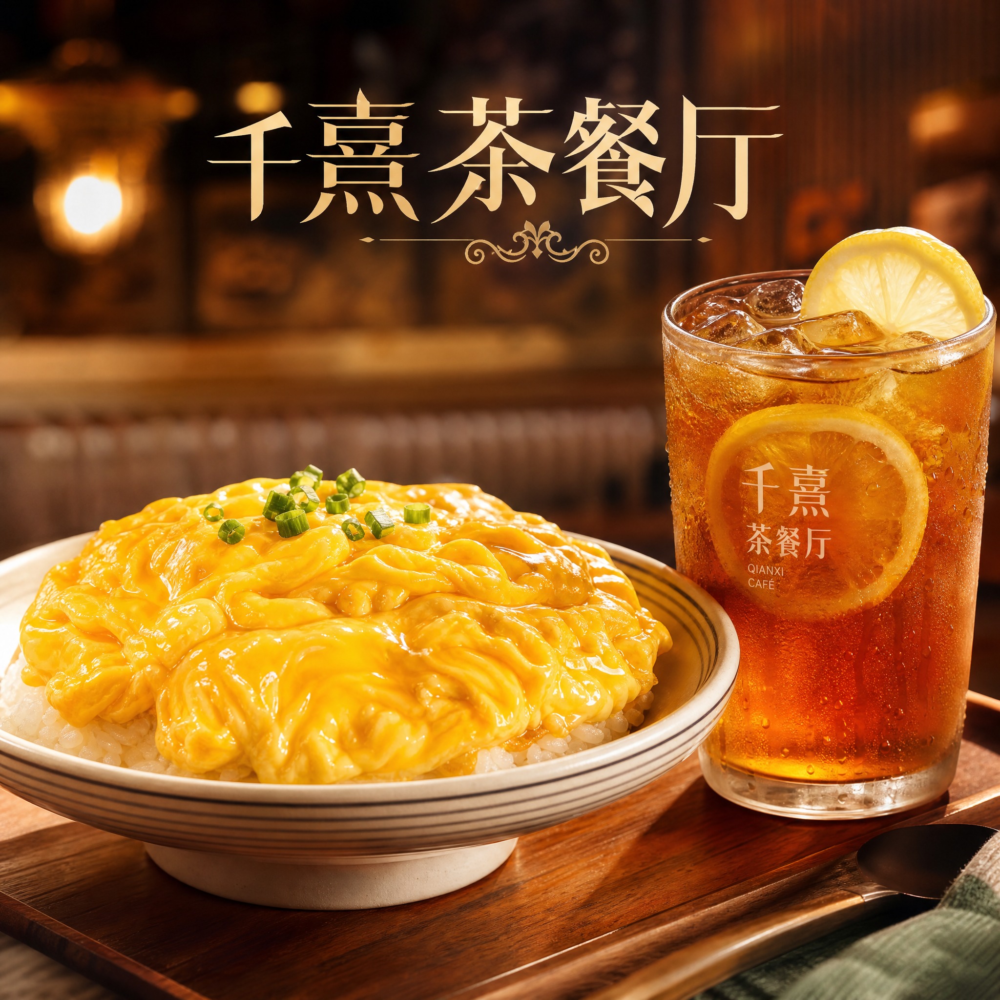 千熹茶餐厅品牌头像设计，800x800正方形，写实摄影风格，有… - 图片创意预览
