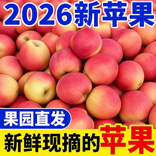 将这张苹果图片裁剪为正方形尺寸（1:1比例），与参考的第二张图尺寸比例完全一致，保留图片中的所有文字和苹果主体内容，裁剪后图片清晰度不变