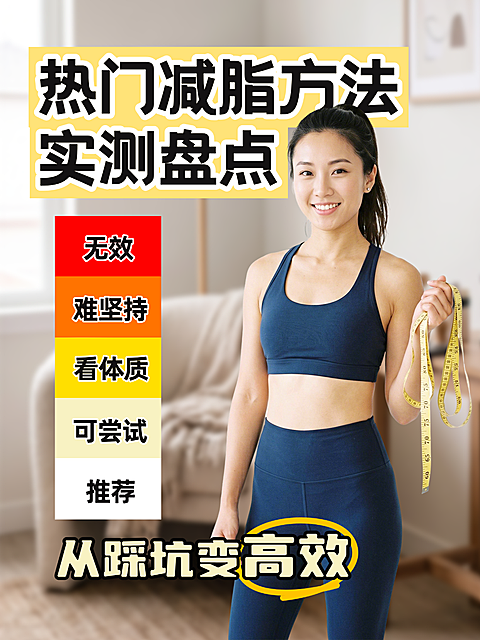 减脂减肥避坑指南小红书封面配图