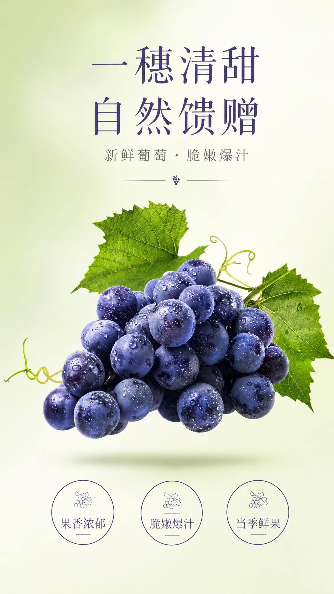 电商竖版海报，极简高级型风格。干净的浅绿到米白渐变底色，画面中… - 图片创意预览
