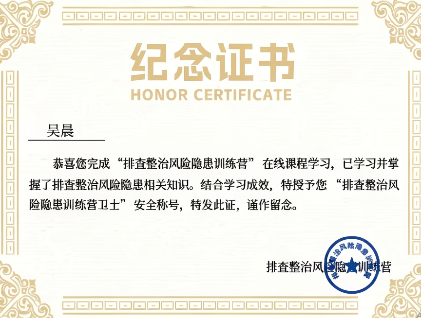 完全不改动原图其他部分，仅将证书上的葛金鑫改为吴晨，所有姓名使用和原图一致的细字体，保持字号、字重、颜色完全相同，名字中间不加空格，下划线位置、长度、基线统一，不添加特殊符号预览效果