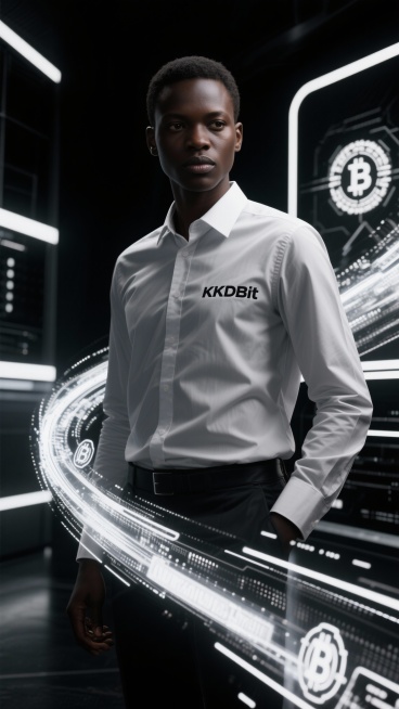 Full-body shot of a confident Congolese man or woman standing in a futuristic blockchain environment预览效果