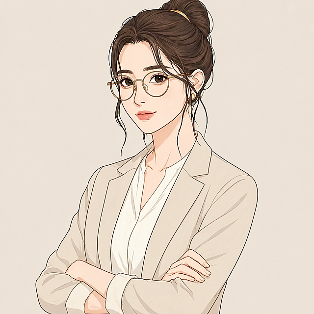 将整体绘画风格改为韩系扁平插画风格，保持原本的人物形象和构图不变，将服饰改为适合春夏交替的办公室穿搭，其他内容保持不变