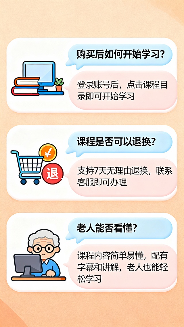 继续制作下面内容：

用户验证有效
✓ 超过10000+宝妈已购买
✓ 好评率98%
✓ 宝宝能力提升明显
✓ 重复购买率高

售后有保障
✓ 专属家长学习群
✓ 专业老师在线答疑
✓ 240个游戏视频永久回看
✓ 7天无理由退款



限时优惠，立即抢购

原价365元，现价仅需99元/年
立省266元

限时福利：
✓ 赠送价值69元精装游戏手册（限量1000册）
✓ 专属家长学习群名额
✓ 免费开通288个课程视频，永久回看

活动截止：本月底
精装手册限量1000册，售完为止

售后保障：
7天无理由退款 · 课程永久有效



购买须知

产品详情
✓ 课程内容：240个游戏视频+48期父母课堂+1本精装手册
✓ 适用年龄：0-1岁宝宝
✓ 观看方式：扫码永久回看
✓ 有效期：购买后永久有效

发货说明
✓ 手册2个工作日内发货
✓ 收到手册后，扫码联系老师免费开通视频课程
✓ 全国包邮（除偏远地区）

常见问题

Q：购买后如何开始学习？
A：收到手册后，扫码联系老师免费开通视频课程

Q：课程可以退换吗？
A：7天无理由退款，客服24小时在线

Q：老人能看懂吗？
A：课程视频详细演示，老人也能跟着做



99元开启科学早教

每天不到3毛钱，促进宝宝全面发展！

在对的时间做对的游戏！