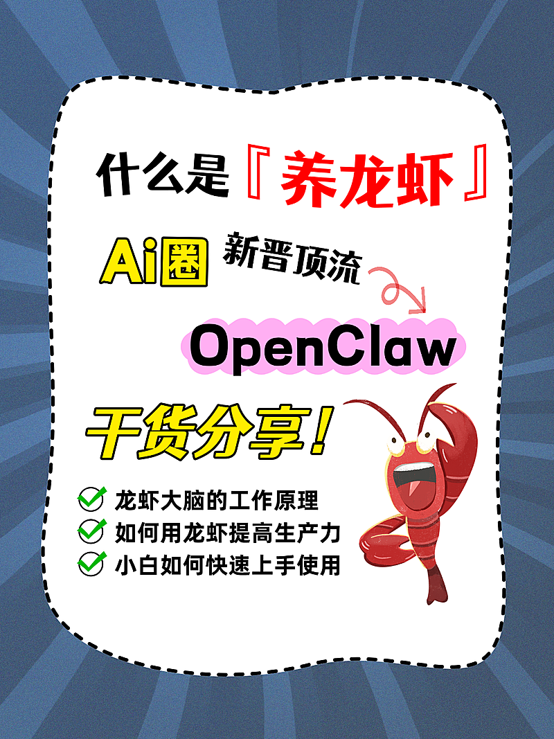 养龙虾使用感受干货分享小红书封面