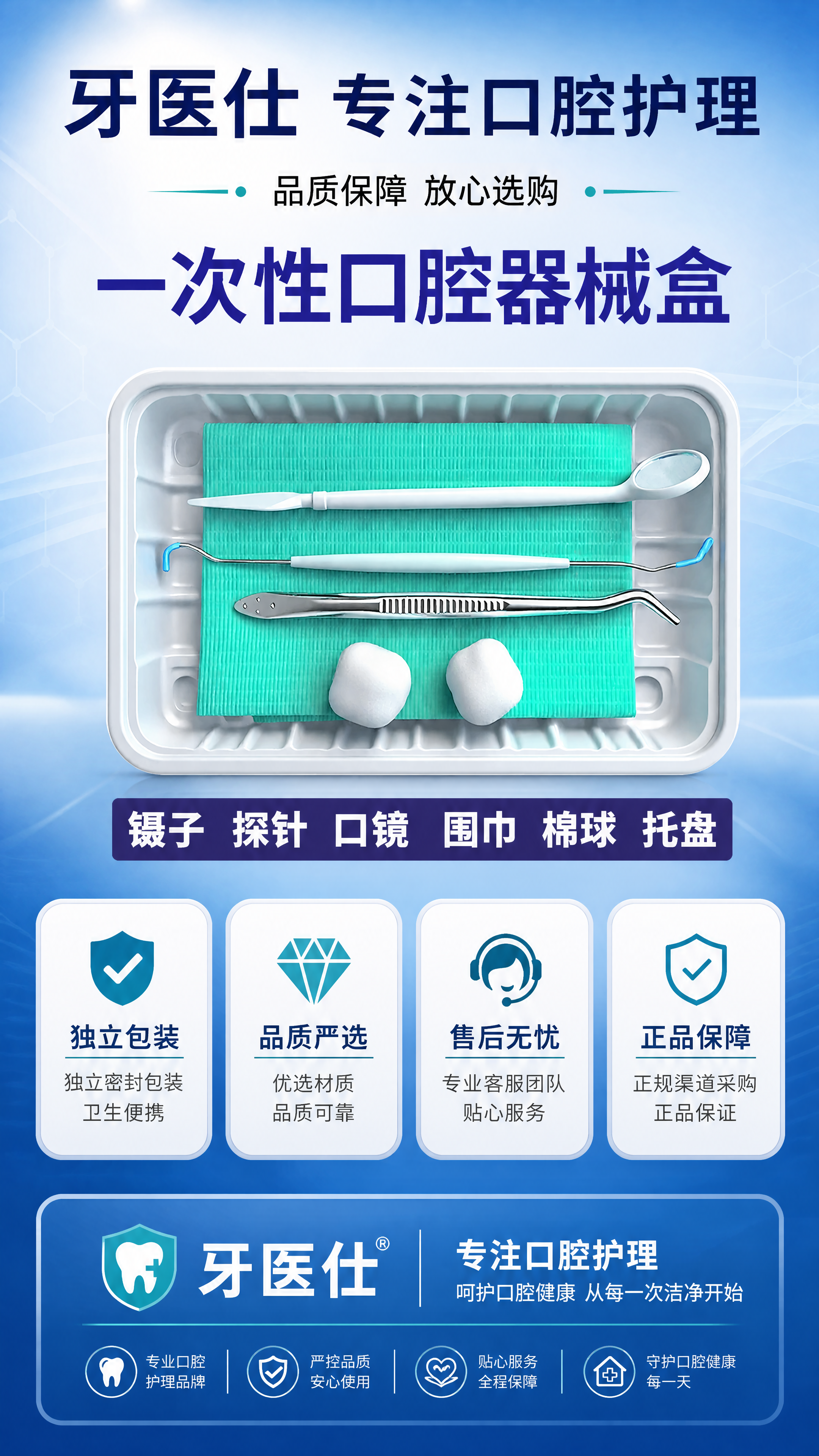 [商品] 使用【图5】一次性口腔器械盒；保留产品全貌、顶部"一… - 图片创意预览