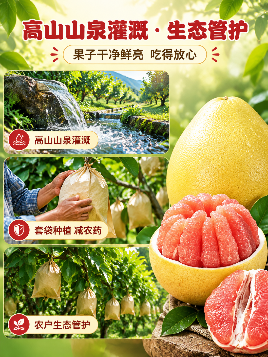 [商品] 使用【图1】天峨三红蜜柚；保留蜜柚外形、果肉颜色和质… - 图片创意预览