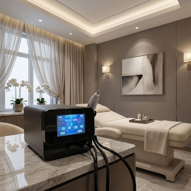 生成一个背景适合美容院，画面高级版预览效果