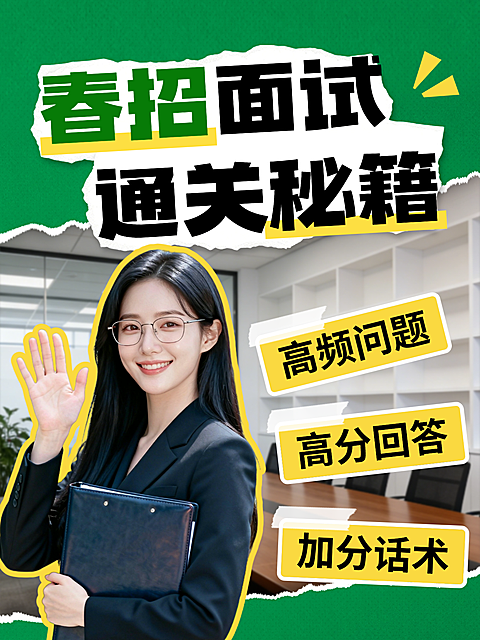 春招面试通关秘籍小红书封面