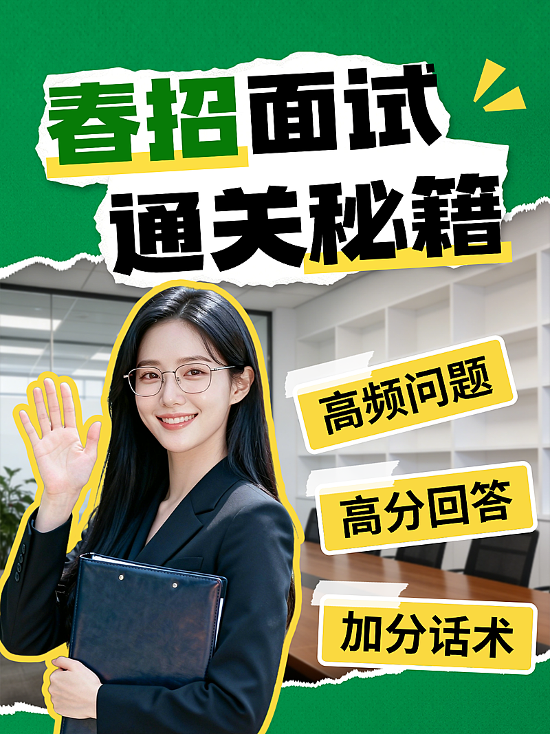 春招面试通关秘籍小红书封面