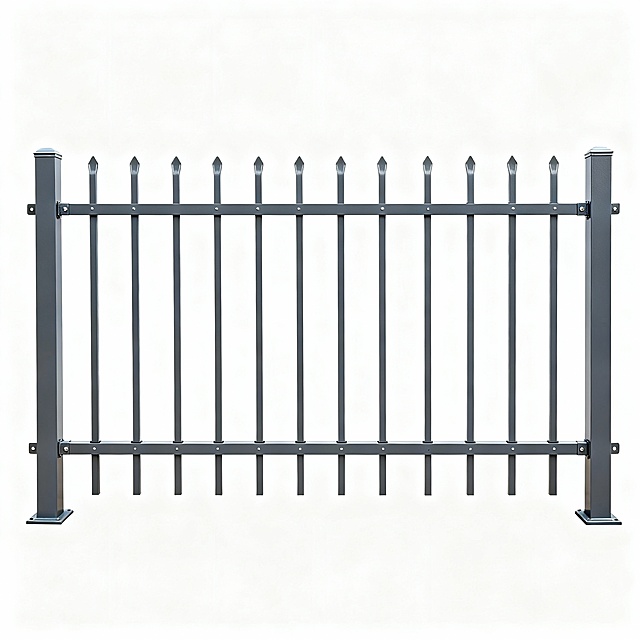 帮我制作一个800*800的白底图，纯白背景，正面图和，还是这个锌钢护栏的