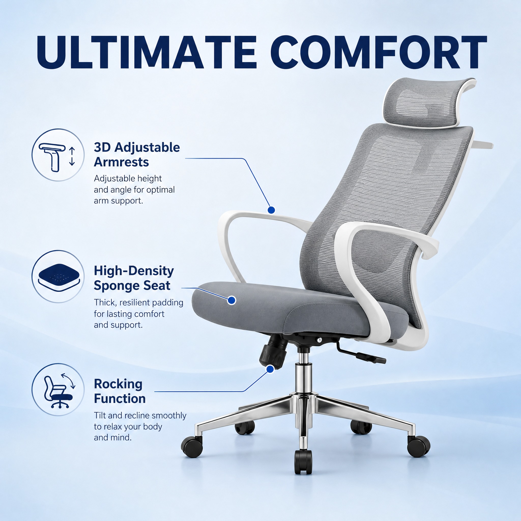 Ergonomic office chair comfort… - 图片创意预览