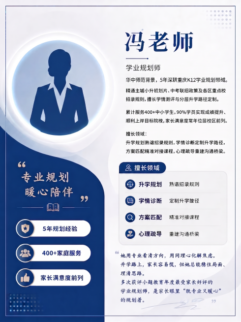 将圆形头像中的男性剪影更换为女性剪影，将华东师范大学修改为华中师范，将最后一句的规规者修改为规划着，保持整体排版和风格不变预览效果