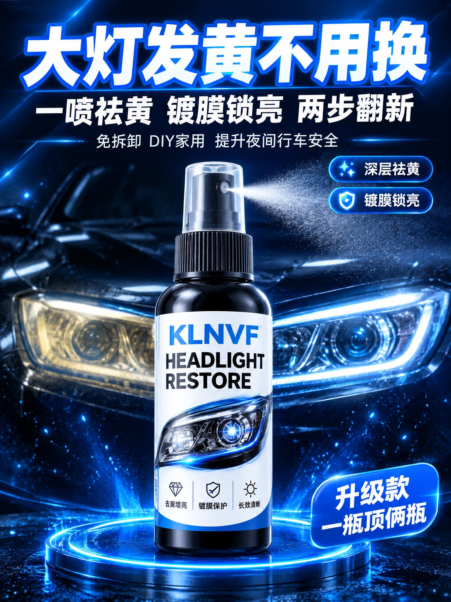 [商品] 使用KLNVF HEADLIGHT RESTORE汽… - 图片创意预览