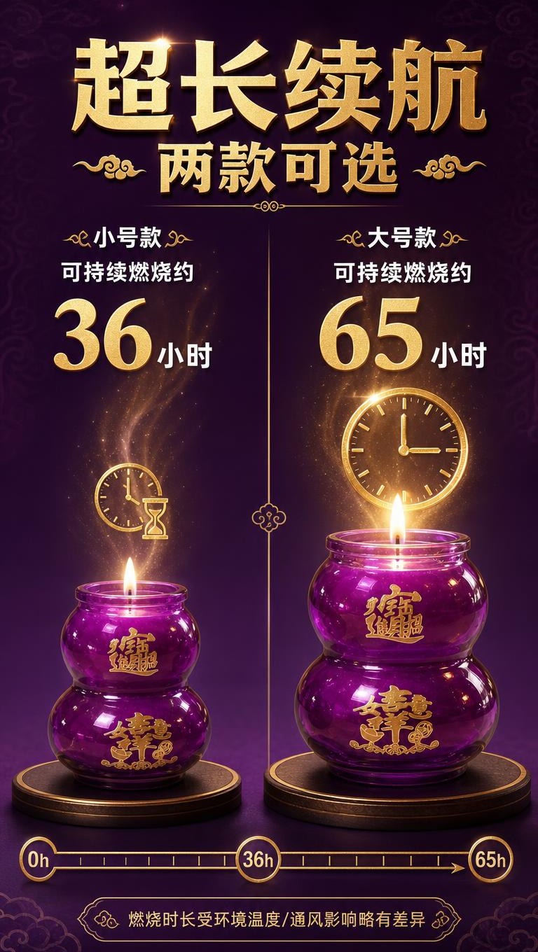 [商品] 使用【图1】葫芦造型酥油灯大小两款；左侧为小号（燃烧… - 图片创意预览