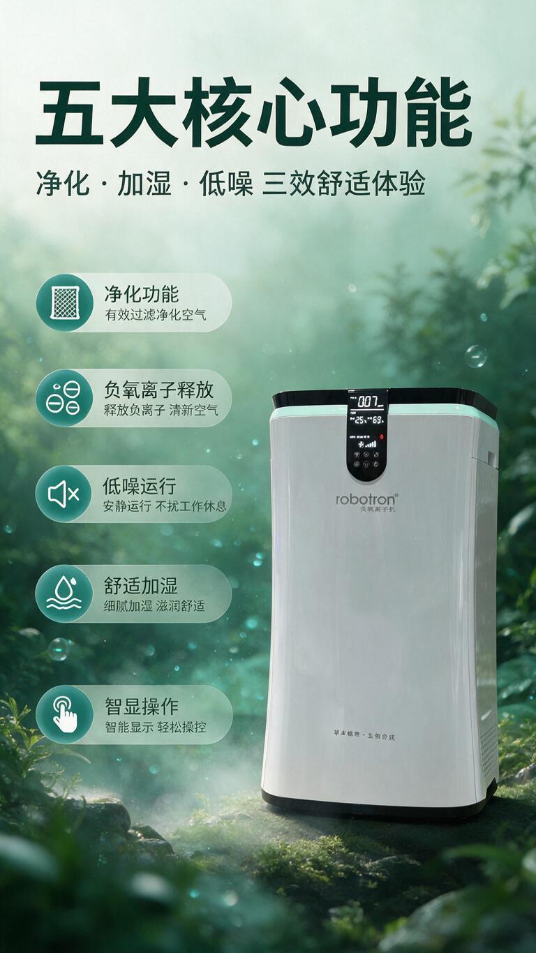 [商品] 使用【图1】robotron负氧离子机正面产品图；保… - 图片创意预览