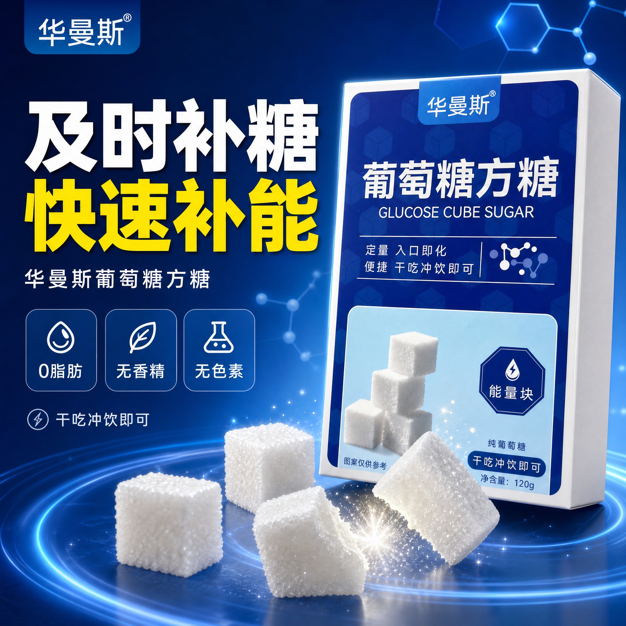 [主图-1] 首图点击率 及时补糖快速补能 核心卖点冲击图。… - 图片创意预览