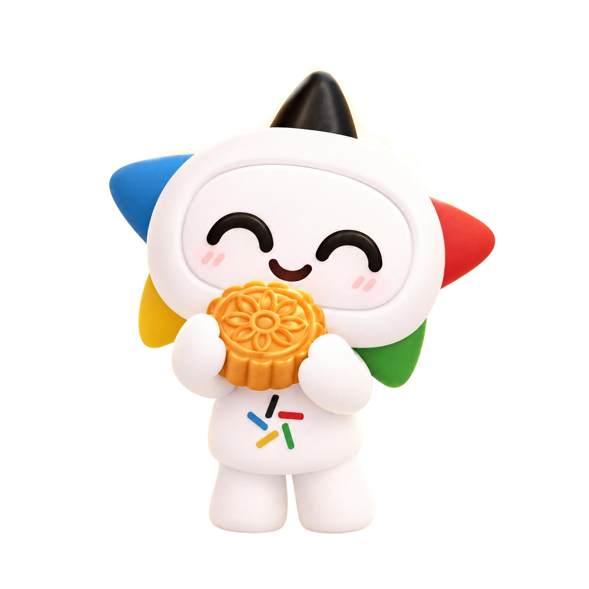 基于图中的乐小星IP形象，设计中秋节主题表情包。乐小星保持白色… - 图片创意预览