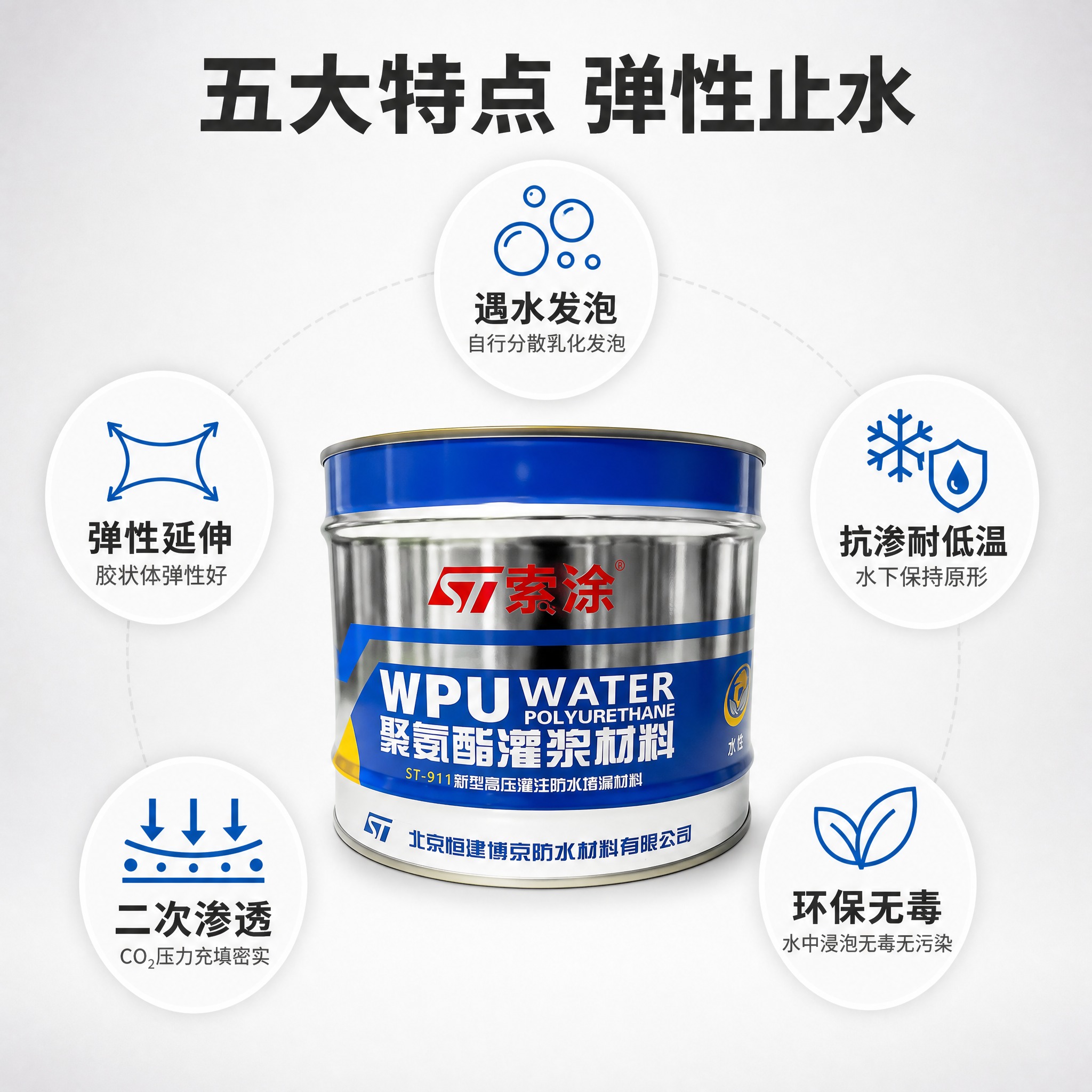 [主图-2] 核心亮点环绕 索涂ST-911水性聚氨酯灌浆材料… - 图片创意预览