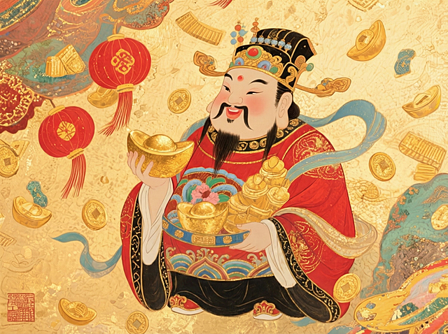 财神爷、金钱元宝