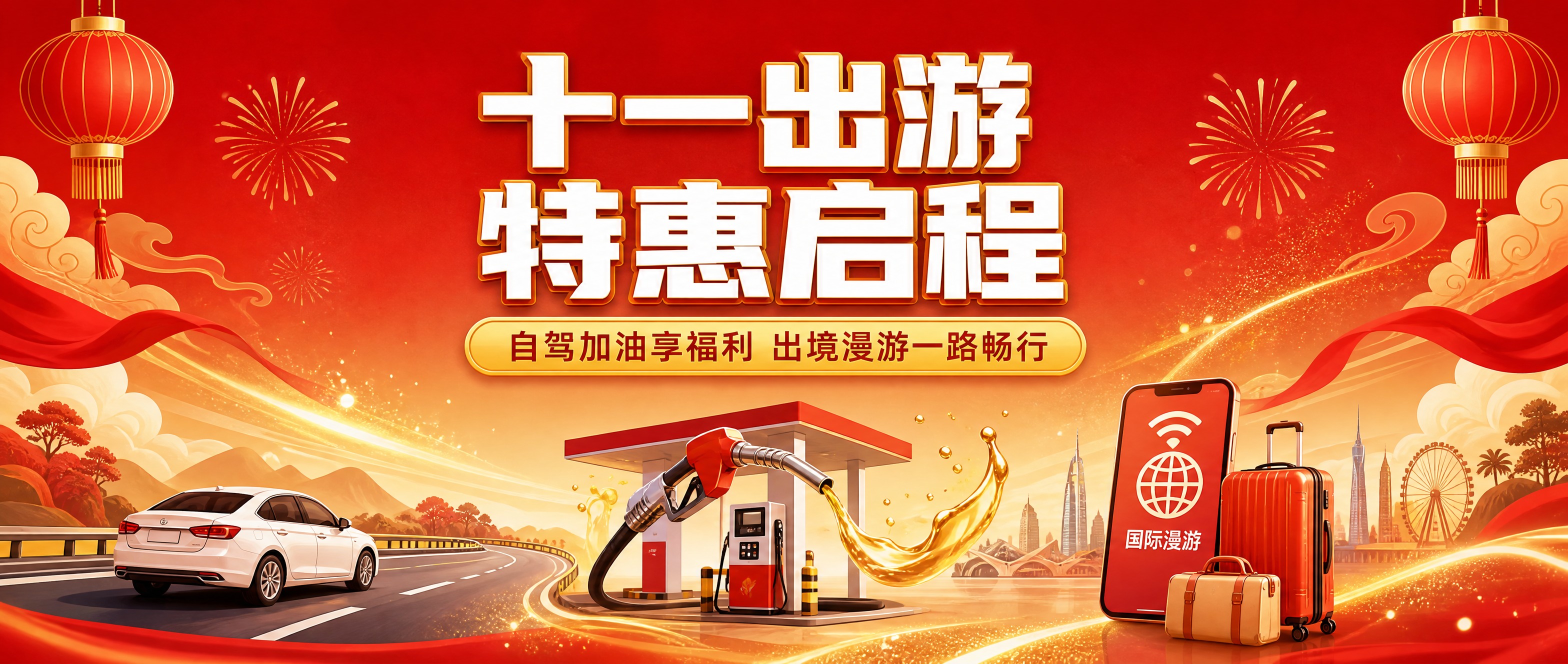 微信公众号头条封面图，长方形横版主图 2.35:1，国庆主题现… - 图片创意预览