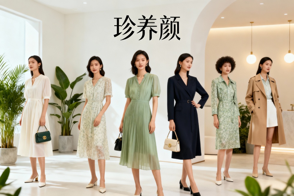 帮我设计珍养颜，服装平台的图片预览效果