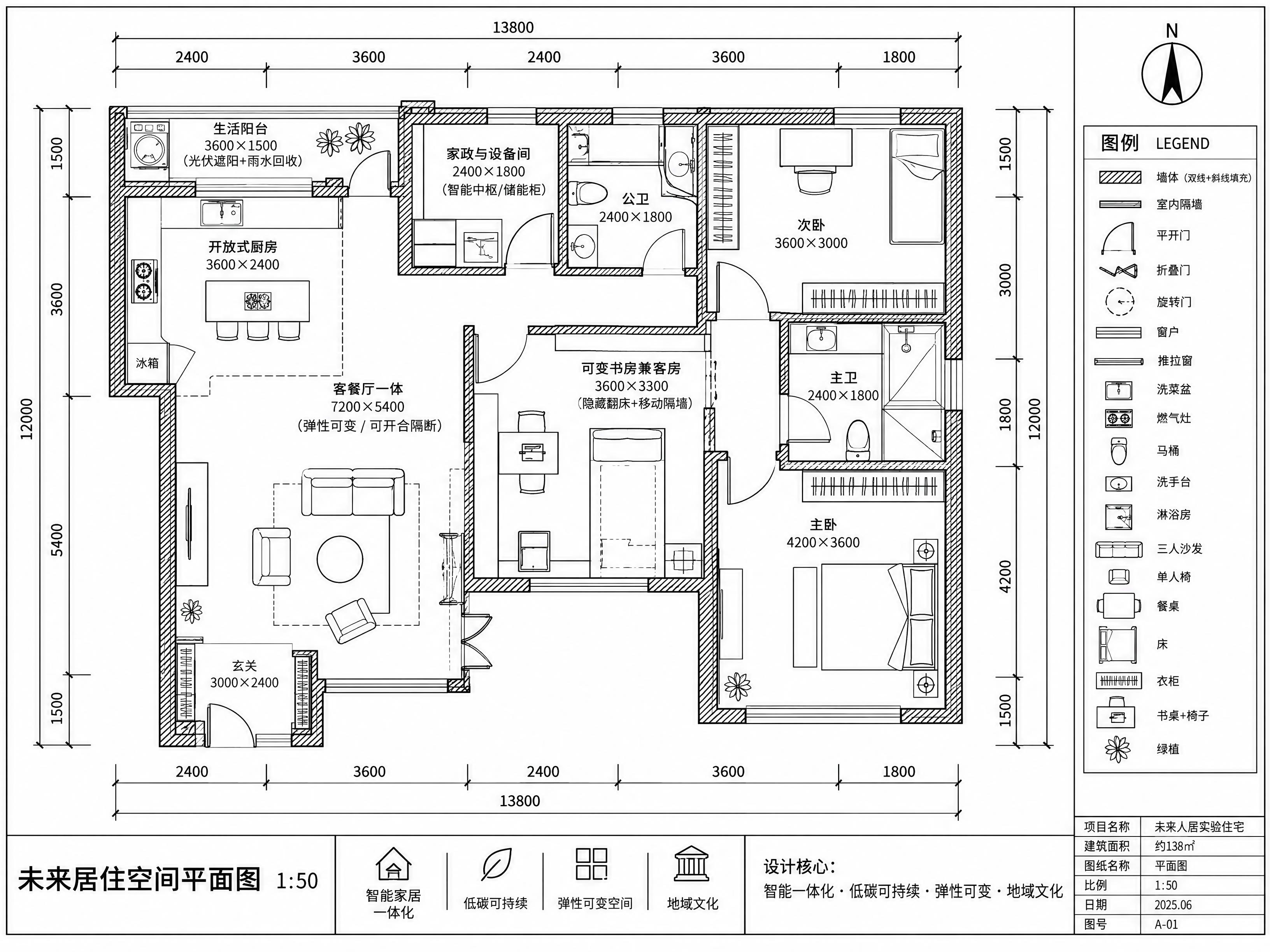 建筑CAD平面施工图线稿，2D正投影俯视图，纯白底、纯黑色单线… - 图片创意预览