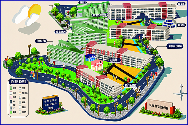 把图片变清晰，裁剪掉图片多余的留白部分，保留校园导览地图主体内容，保留所有原地图信息和文字内容不做修改