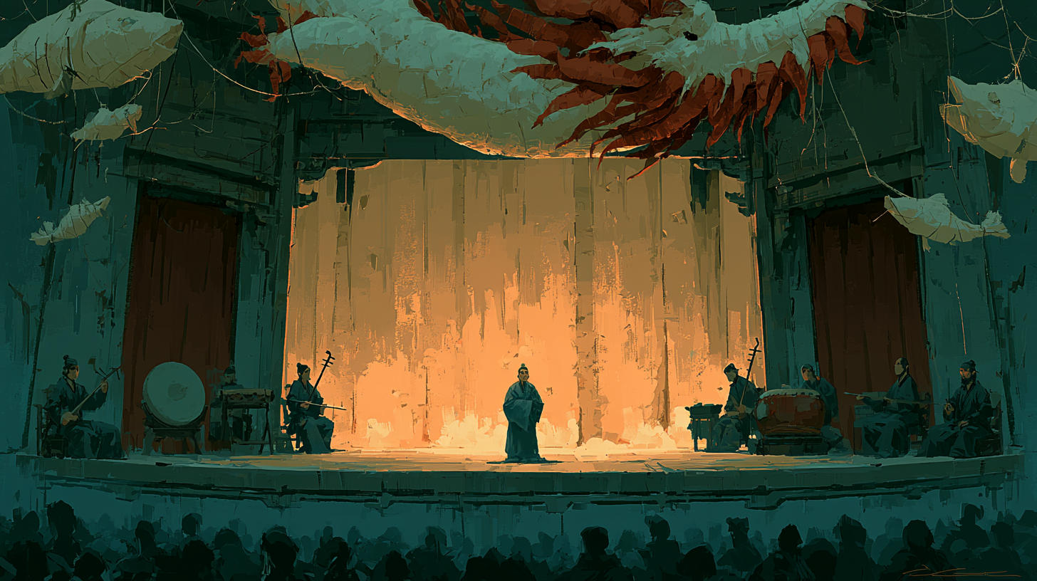 Traditional Chinese opera stage… - 图片创意预览