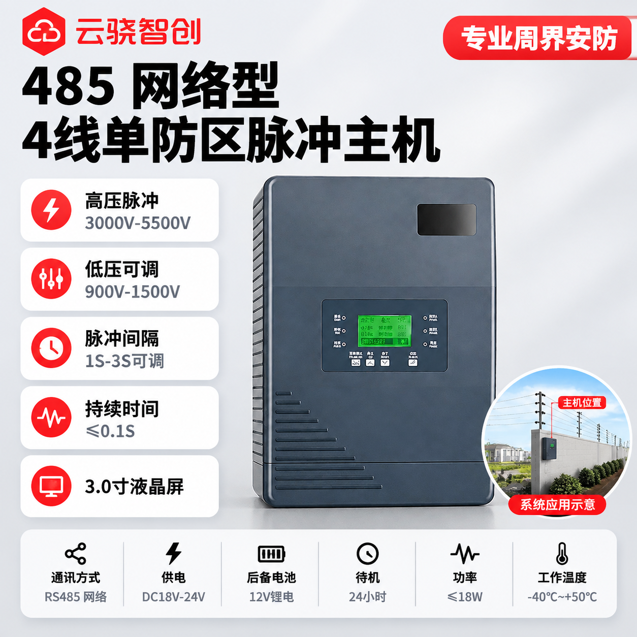 「图片1」「图片1」产品名称：【485/网络型】4线单防区脉冲… - 图片创意预览