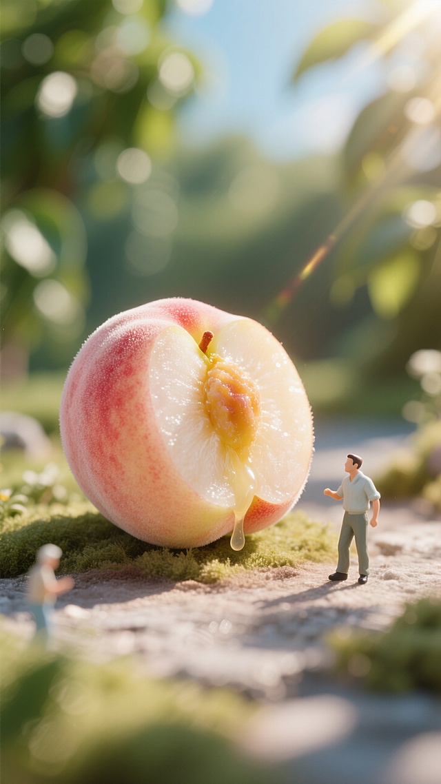 清凉一夏，蜜桃香甜可口