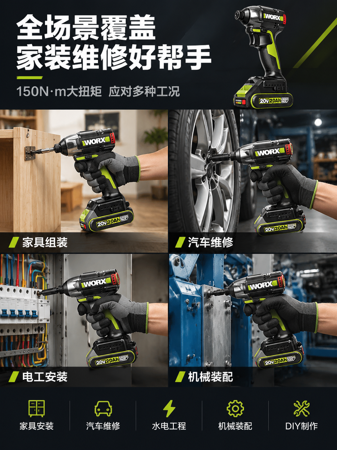 [商品] 使用【图1】威克士WU292DS.9 20V无刷冲击… - 图片创意预览