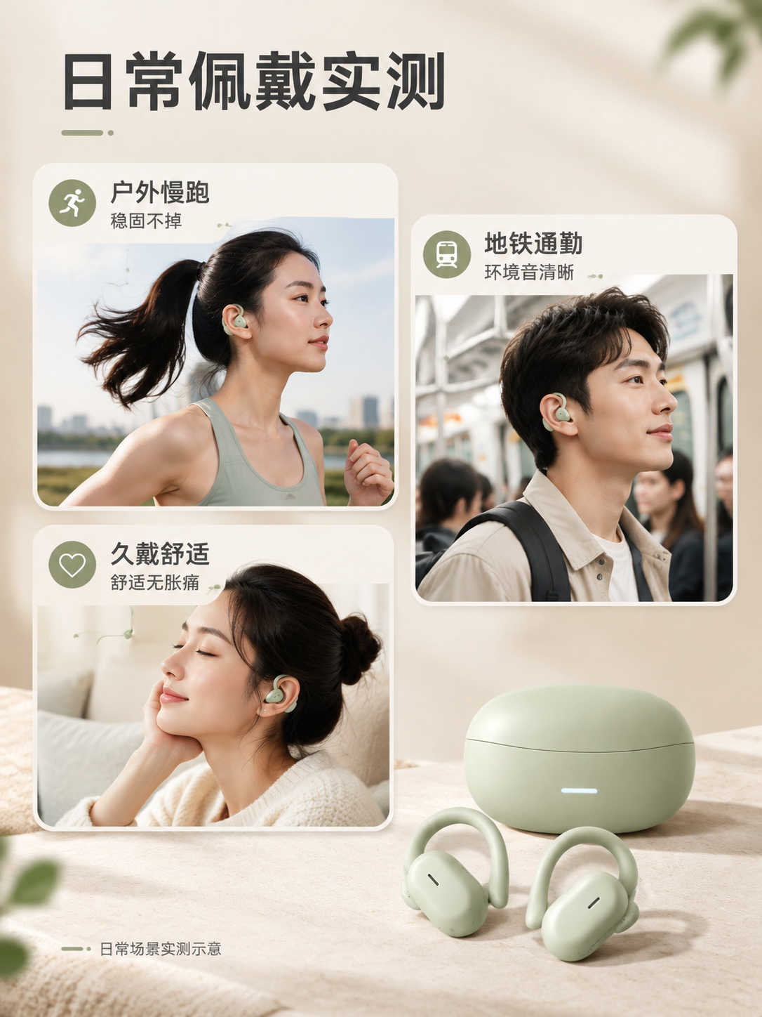 [商品] 使用【图1】开放式挂耳蓝牙耳机概念图：保留三色豆状主… - 图片创意预览