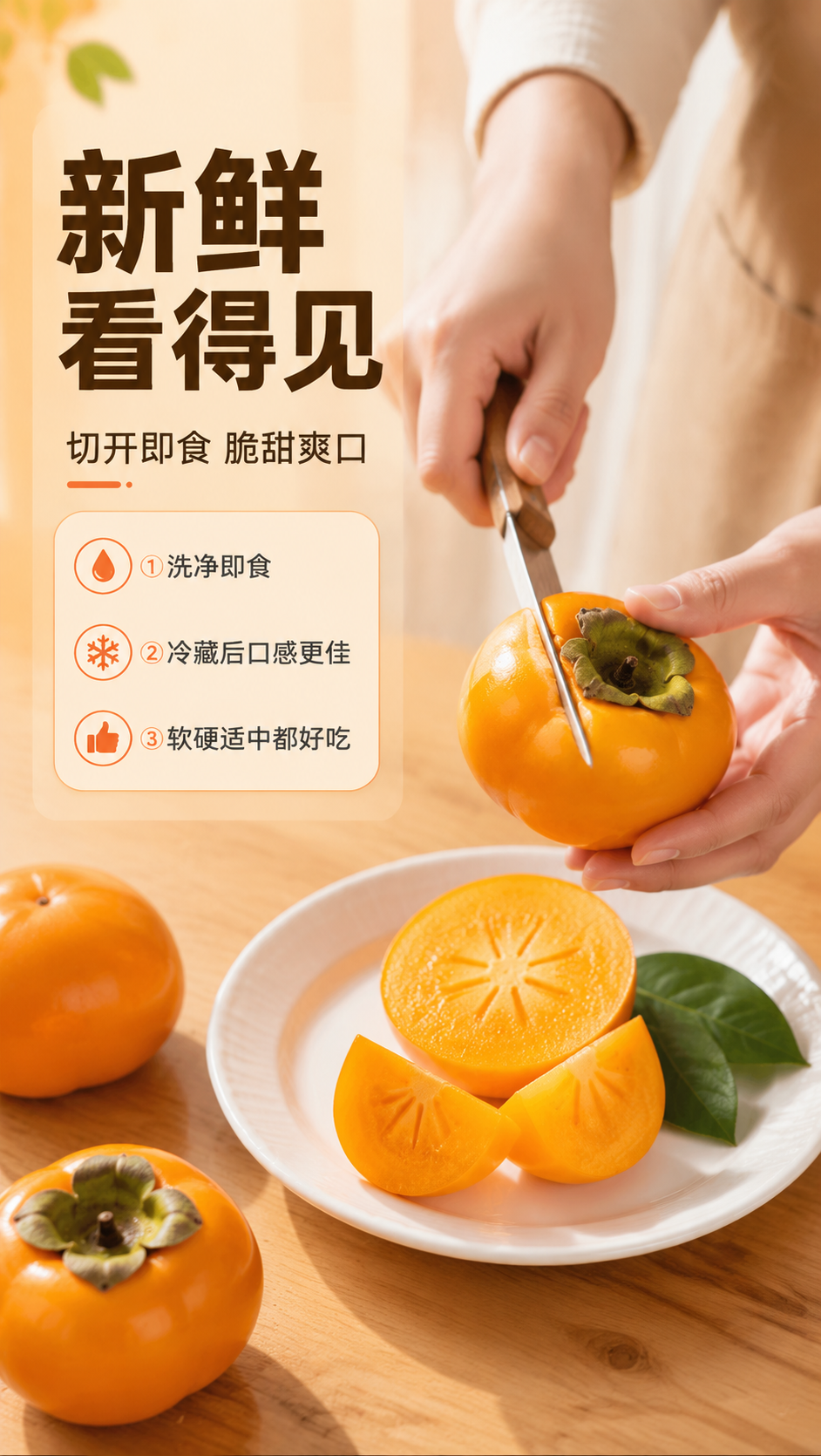 [商品] 使用【图1】山西巧克力脆柿；保留橙黄色果形、绿色柿蒂… - 图片创意预览