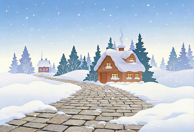 把雪上面过年元素去掉，太假了