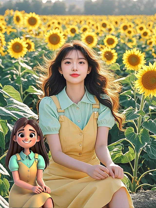 向日葵与女孩