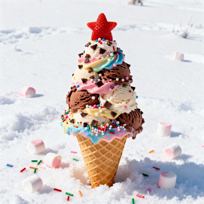 冰激凌圣诞树预览效果