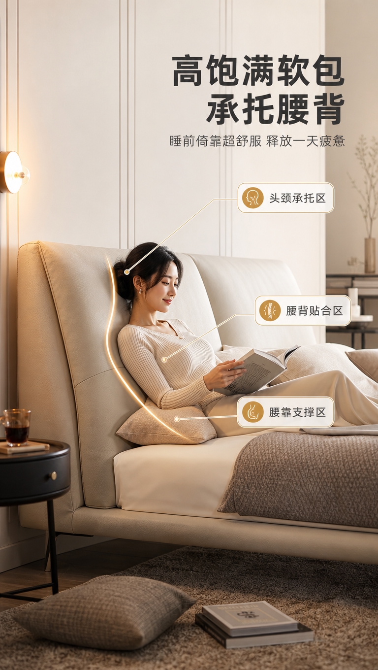 [商品] 使用【图1】意式轻奢高饱满软包床；保留双段式软包床头… - 图片创意预览