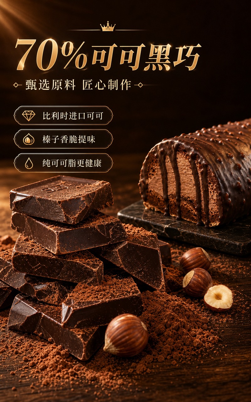 [商品] 使用【图1】梦龙巧克力瑞士卷的巧克力原料相关元素；保… - 图片创意预览