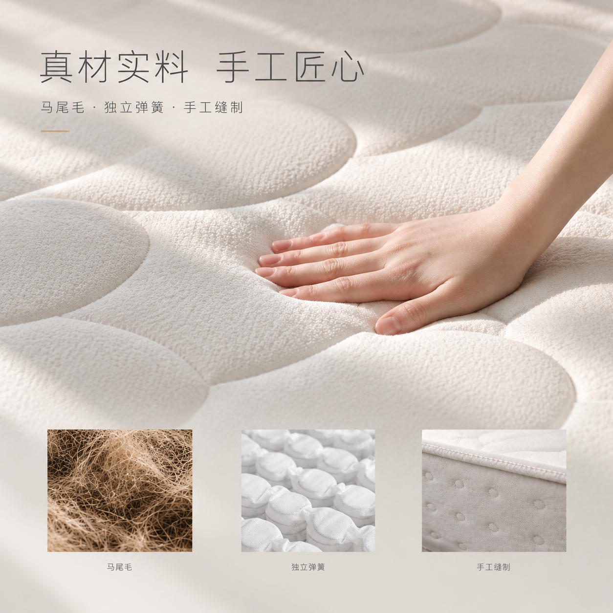 [主图-3 重制] 材质与工艺细节展示图，极简高级风格，画面干… - 图片创意预览